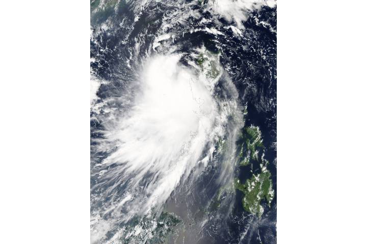 Tropical Storm Mujigae W Over The Philippines