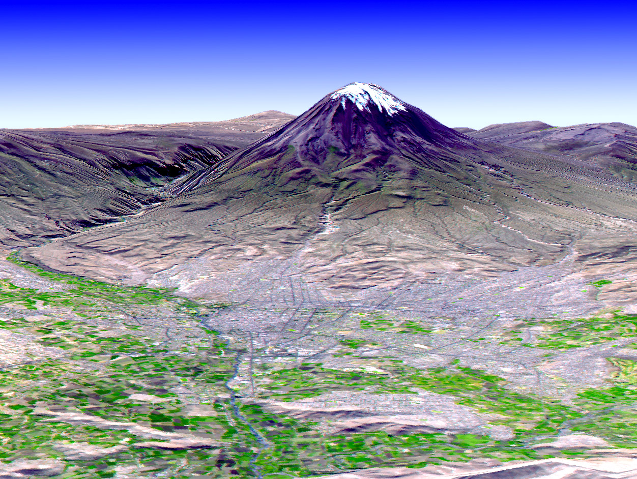 El Misti Volcano And The City Of Arequipa Peru