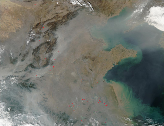 Pollution over East China