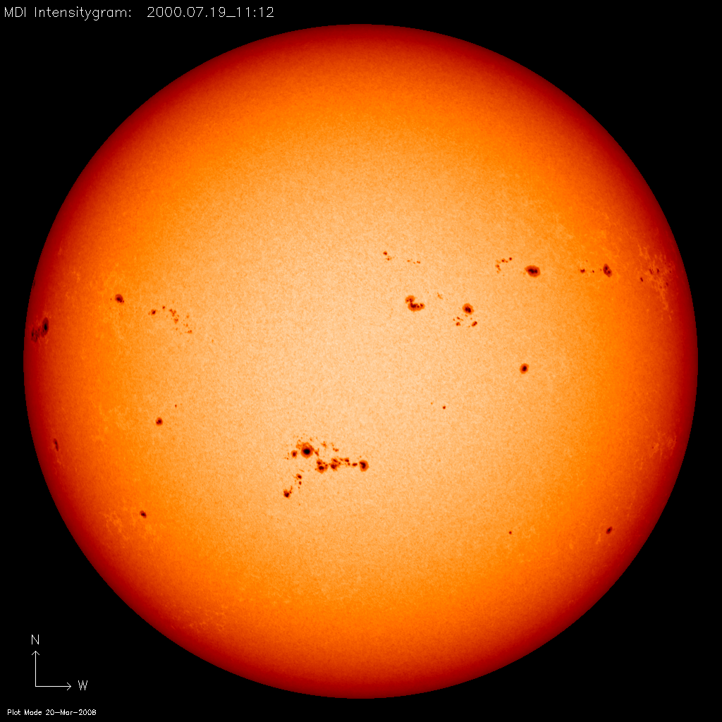 NASA Visible Earth: Sunspots at Solar Maximum and Minimum