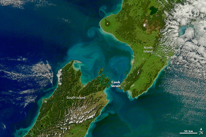 Turbid Waters Surround New Zealand