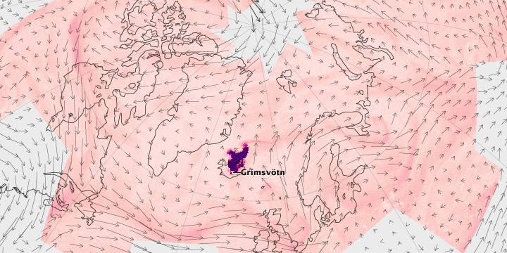 Sulfur Dioxide plume from Grímsvötn