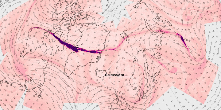 Sulfur Dioxide plume from Grímsvötn