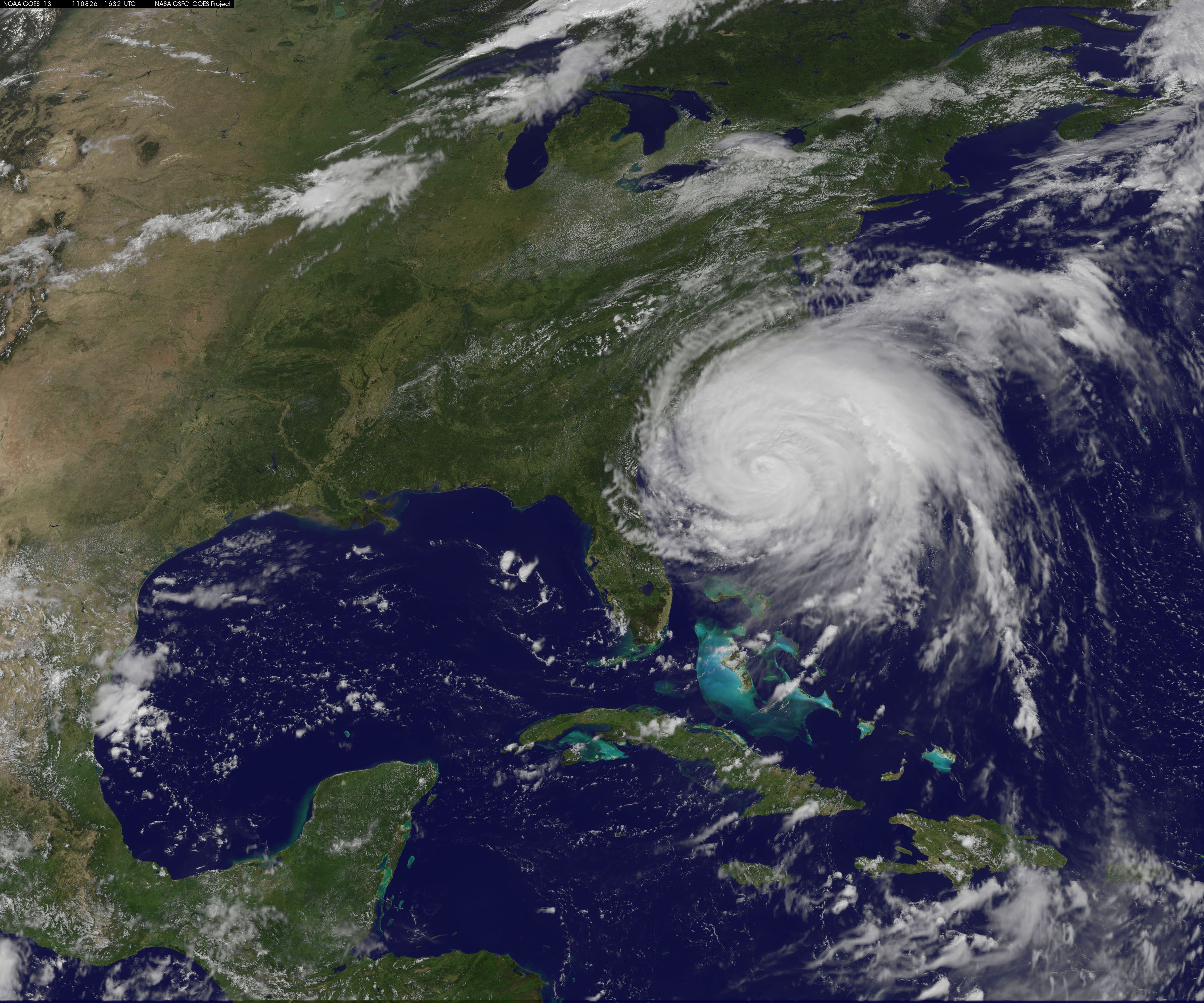 Image of Hurricane Irene from NASA