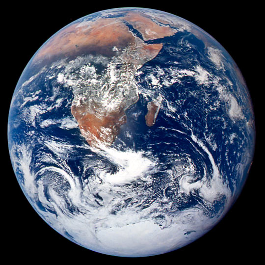 The Blue Marble, a photograph taken by Apollo 17 astronauts, 7 December 1972