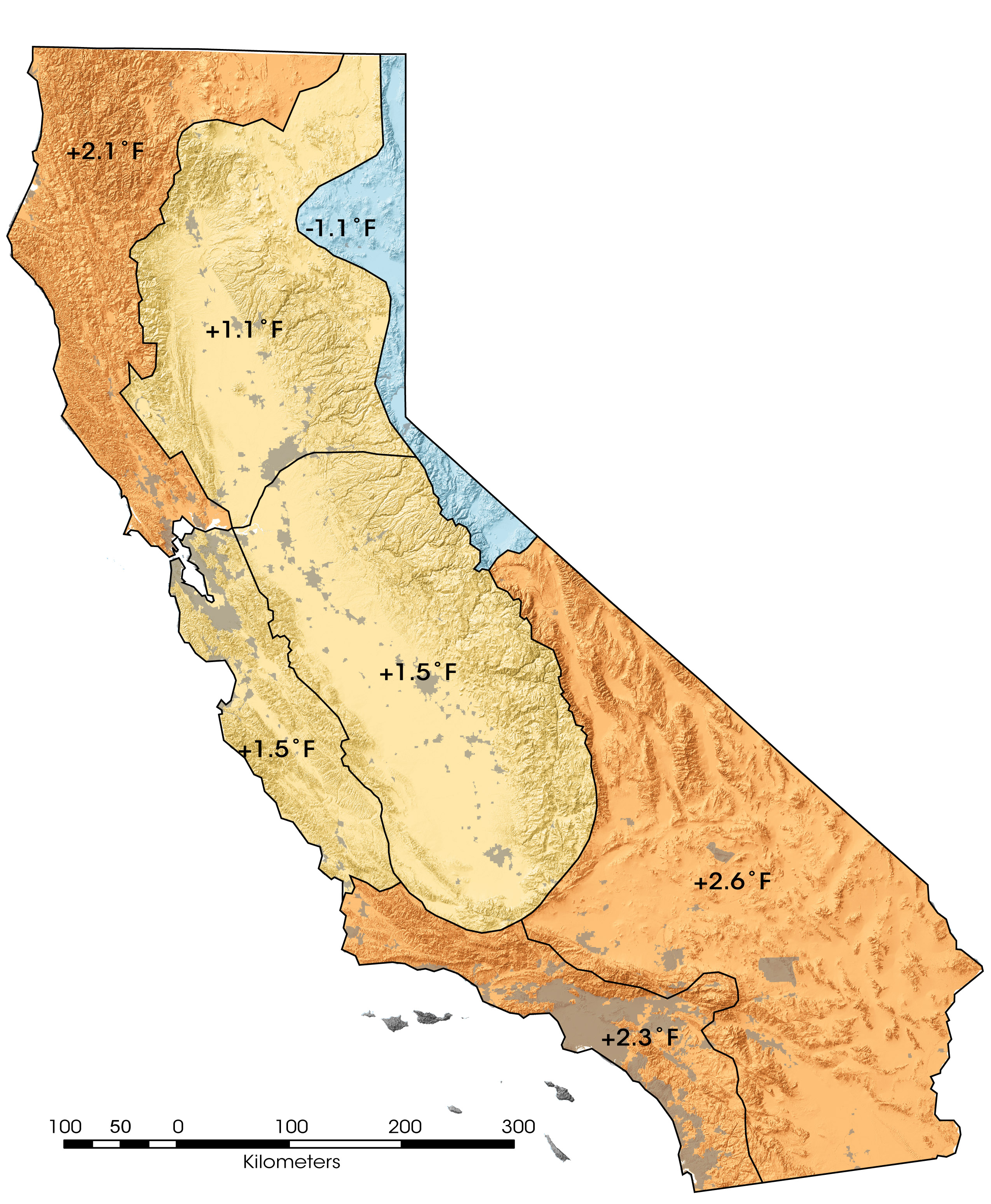 Temperature Map Of California Printable Map