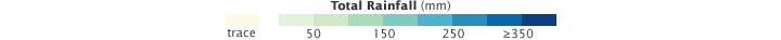 Color bar for Strong Rains in Southern China