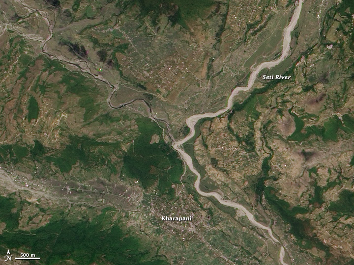 Aftermath of the Seti River Landslide