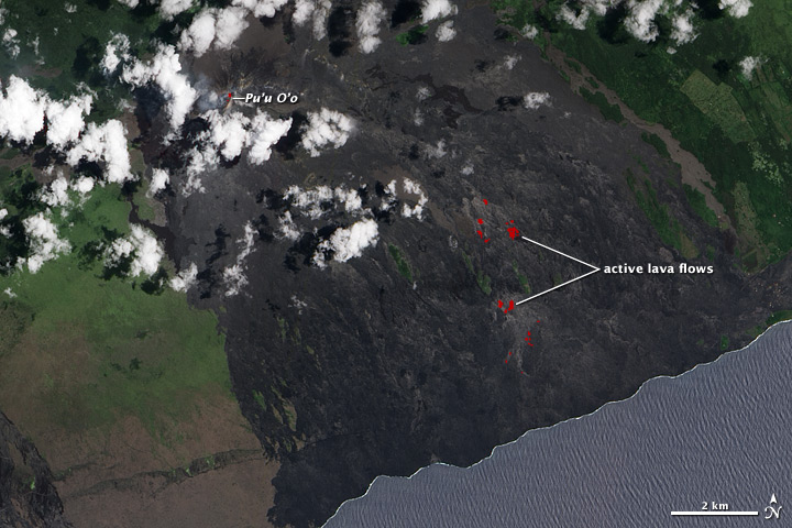 Lava Flows on the Kilauea’s Pali