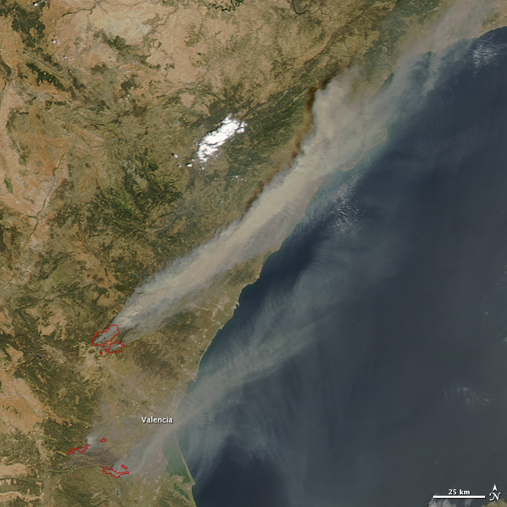 Fires in Eastern Spain
