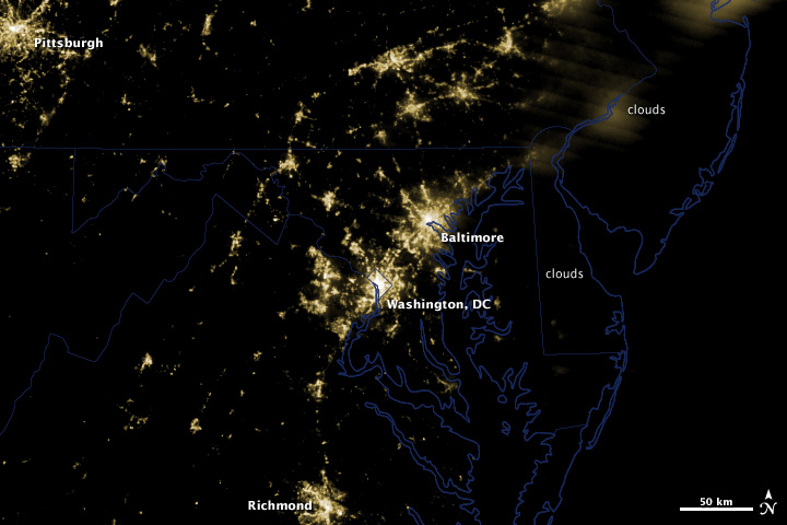 Map East Coast Power