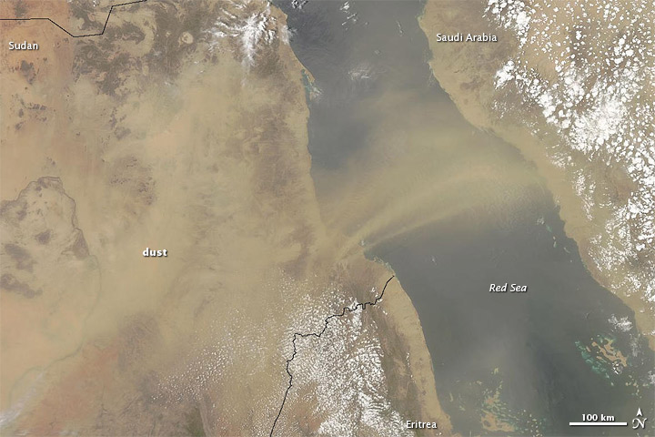 Dust over the Red Sea