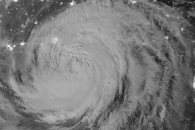 Night View of Hurricane Isaac