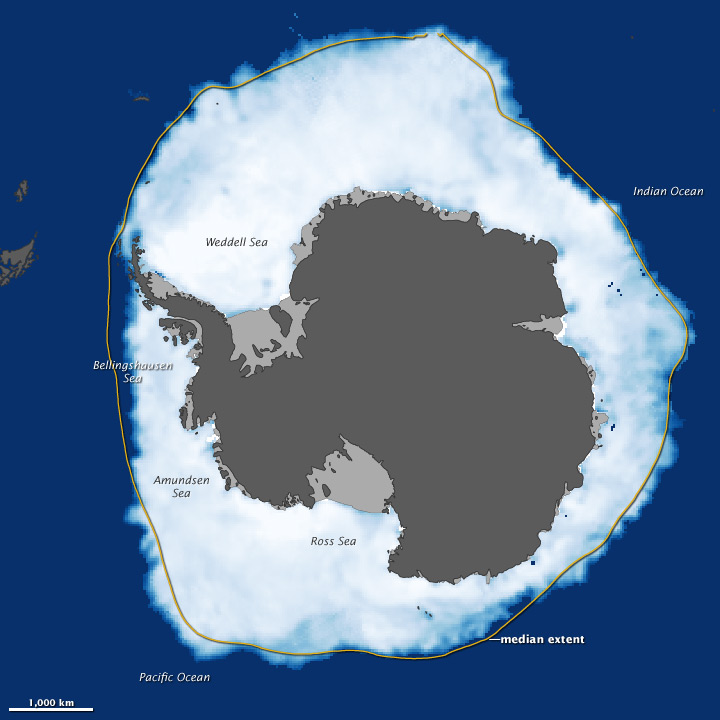 New Record Sea Ice Extent in Antarctica 2012 NASA NSIDC