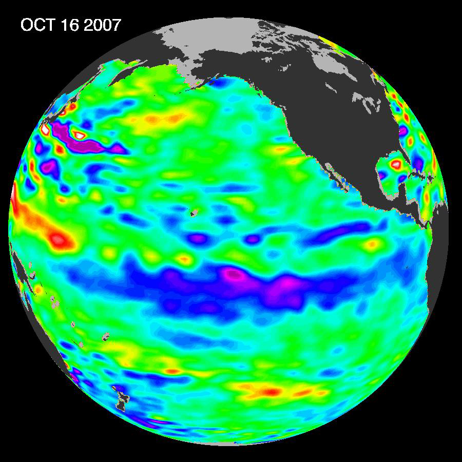 La Nina Strengthens in Autumn 2007 Image of the Day