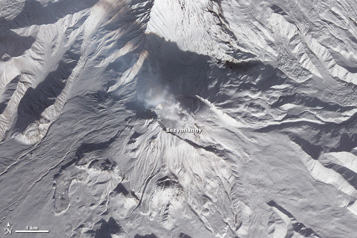 Four Erupting Volcanoes on the Kamchatka Peninsula