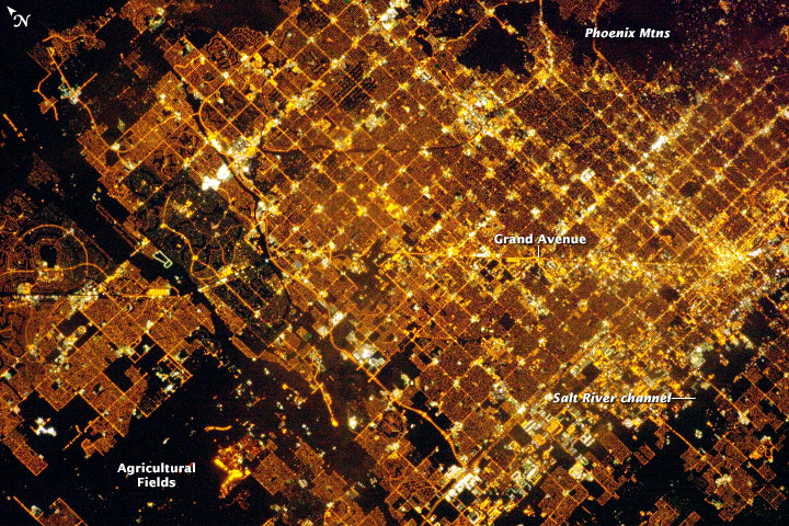 Phoenix Metropolitan Area at Night