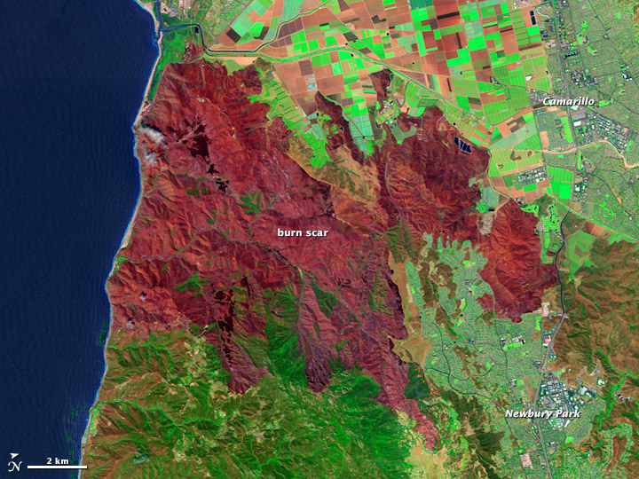 Mapping the Severity of Springs Fire from Space