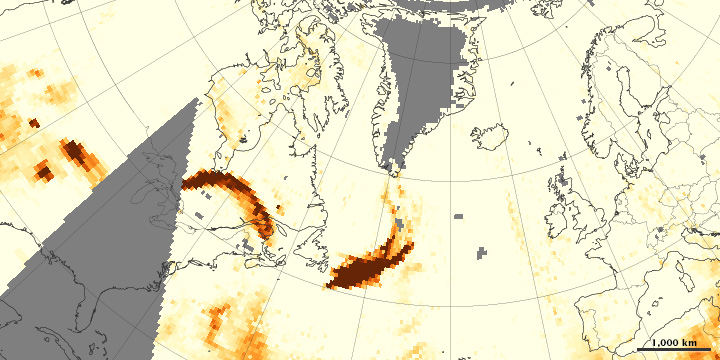 Wildfires Smoke Crosses the Atlantic