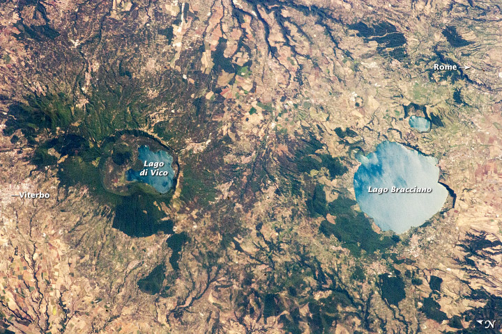 Caldera Lakes to the North of Rome