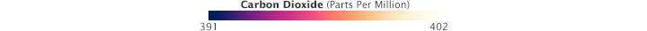 Color bar for Global Patterns of Carbon Dioxide