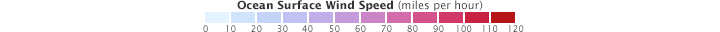 Color bar for Assessing Haiyan’s Winds