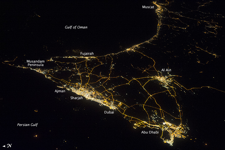 United Arab Emirates at Night