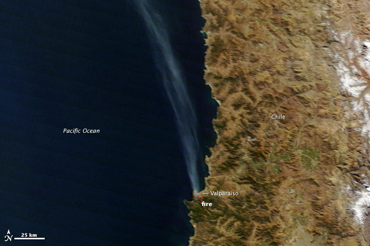 Wildfire Burns Valparaiso, Chile