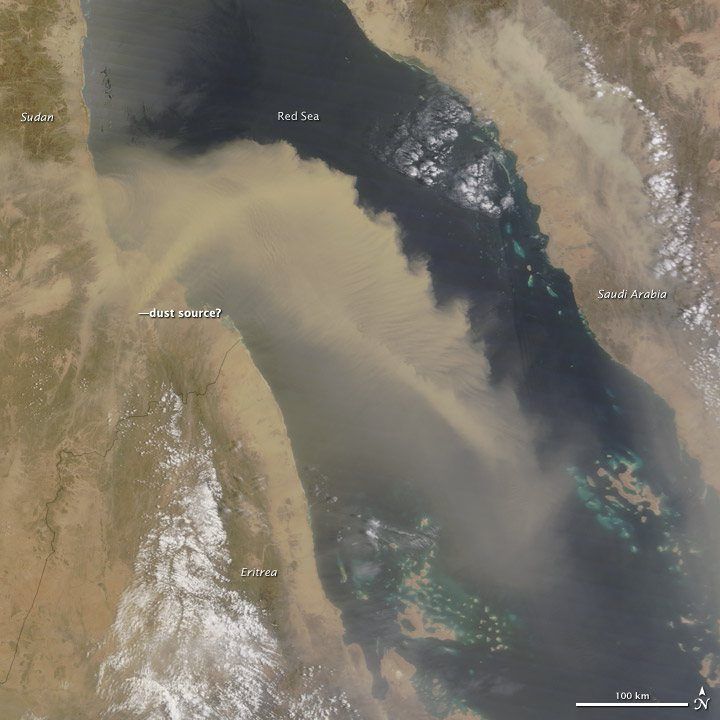 Dust Plume Over the Red Sea