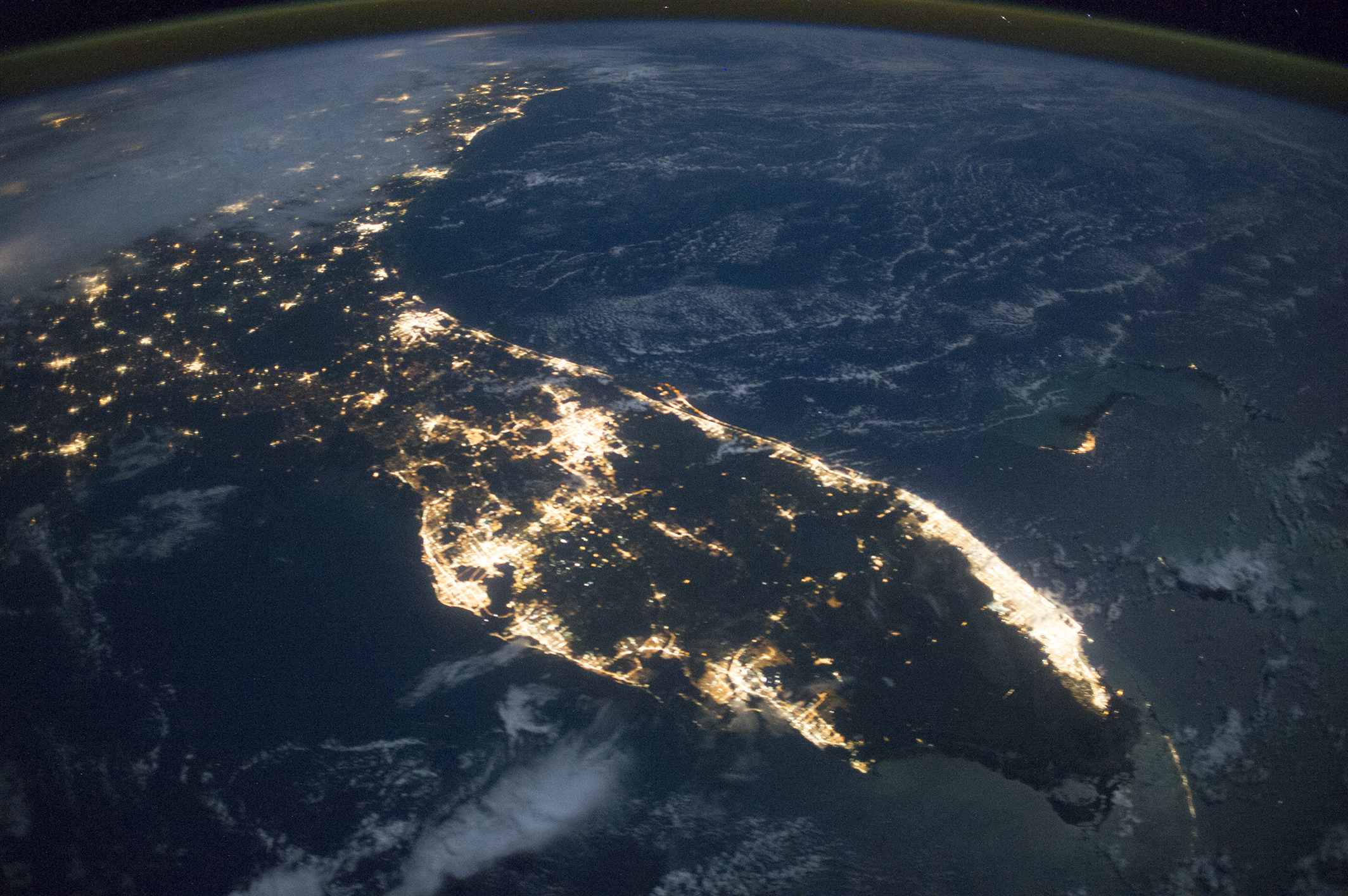 Image result for florida at night from space