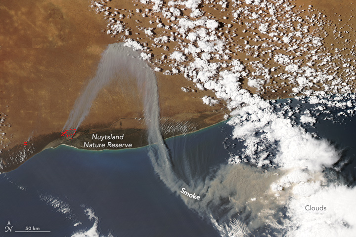 A Zigzagging Smoke Plume Over Western Australia