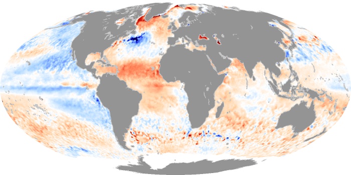 Global Map Sea Surface Temperature Anomaly Image 97