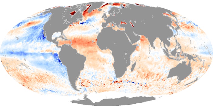 Global Map Sea Surface Temperature Anomaly Image 98