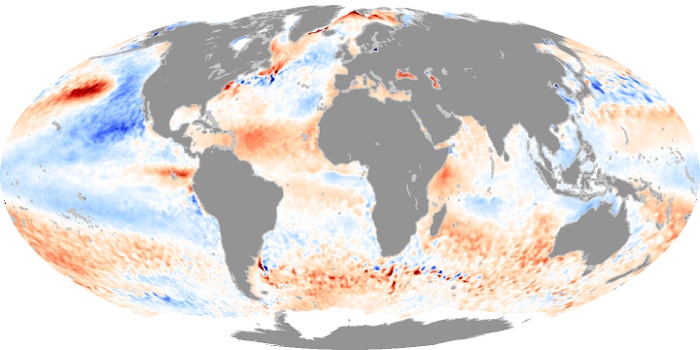 Global Map Sea Surface Temperature Anomaly Image 109