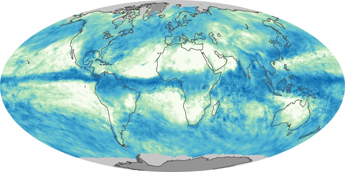 Global Map Total Rainfall Image 252
