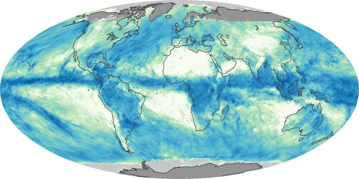 Global Map Total Rainfall Image 282