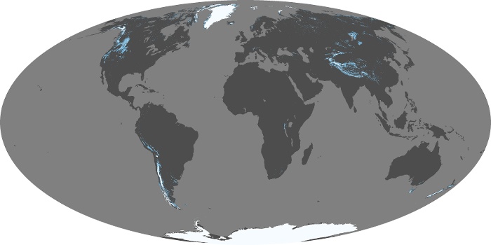 Global Map Snow Cover Image 158