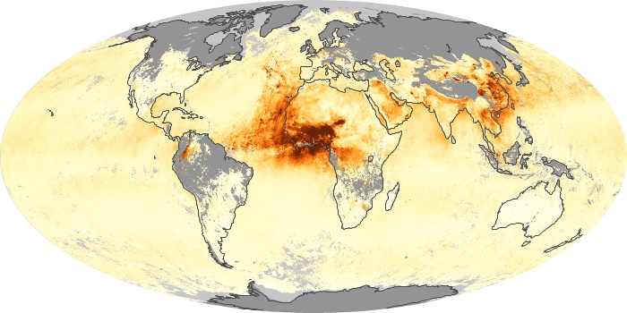 Global Map Aerosol Optical Depth Image 1