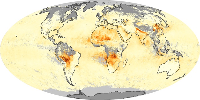 Global Map Aerosol Optical Depth Image 8