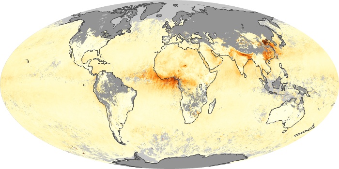 Global Map Aerosol Optical Depth Image 13