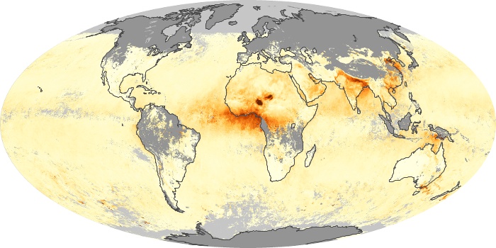 Global Map Aerosol Optical Depth Image 82