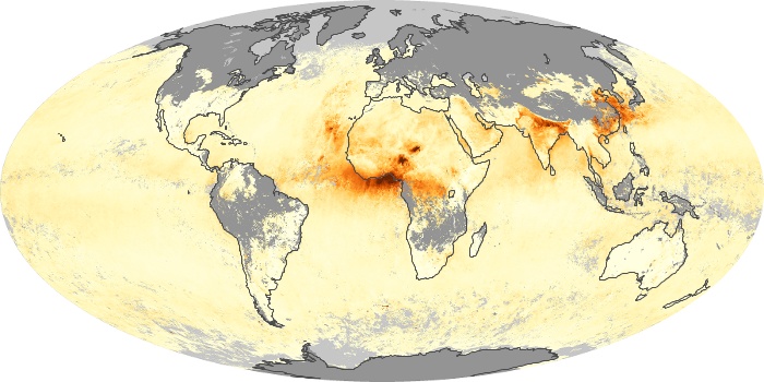 Global Map Aerosol Optical Depth Image 95