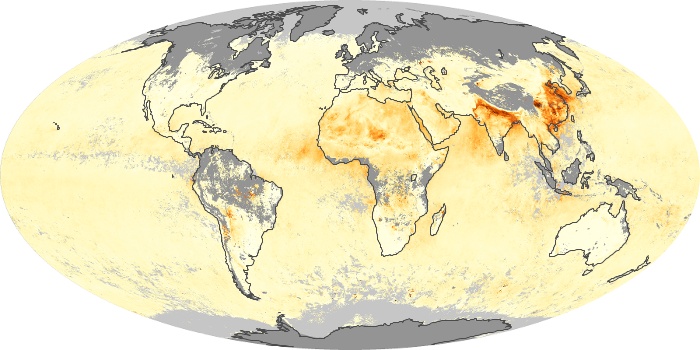 Global Map Aerosol Optical Depth Image 53