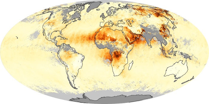 Global Map Aerosol Optical Depth Image 92