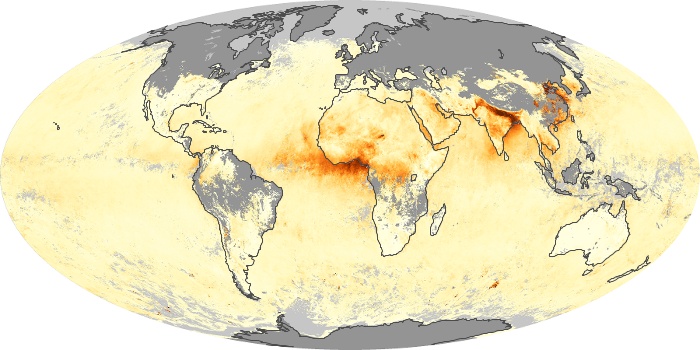 Global Map Aerosol Optical Depth Image 155