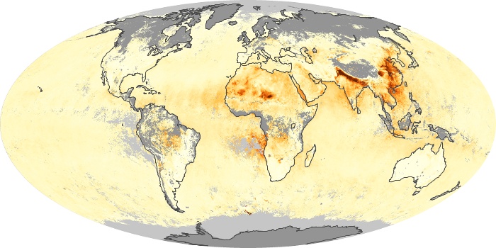 Global Map Aerosol Optical Depth Image 164