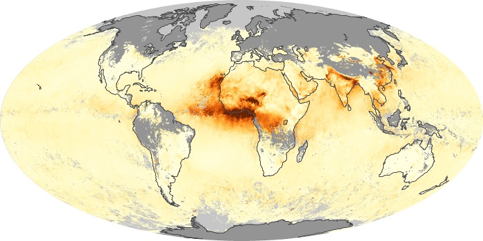 Global Map Aerosol Optical Depth Image 121