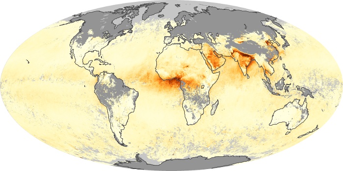 Global Map Aerosol Optical Depth Image 227