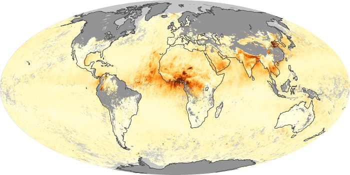 Global Map Aerosol Optical Depth Image 228