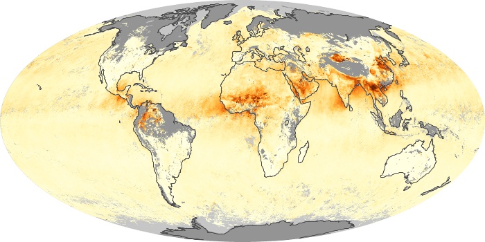 Global Map Aerosol Optical Depth Image 154